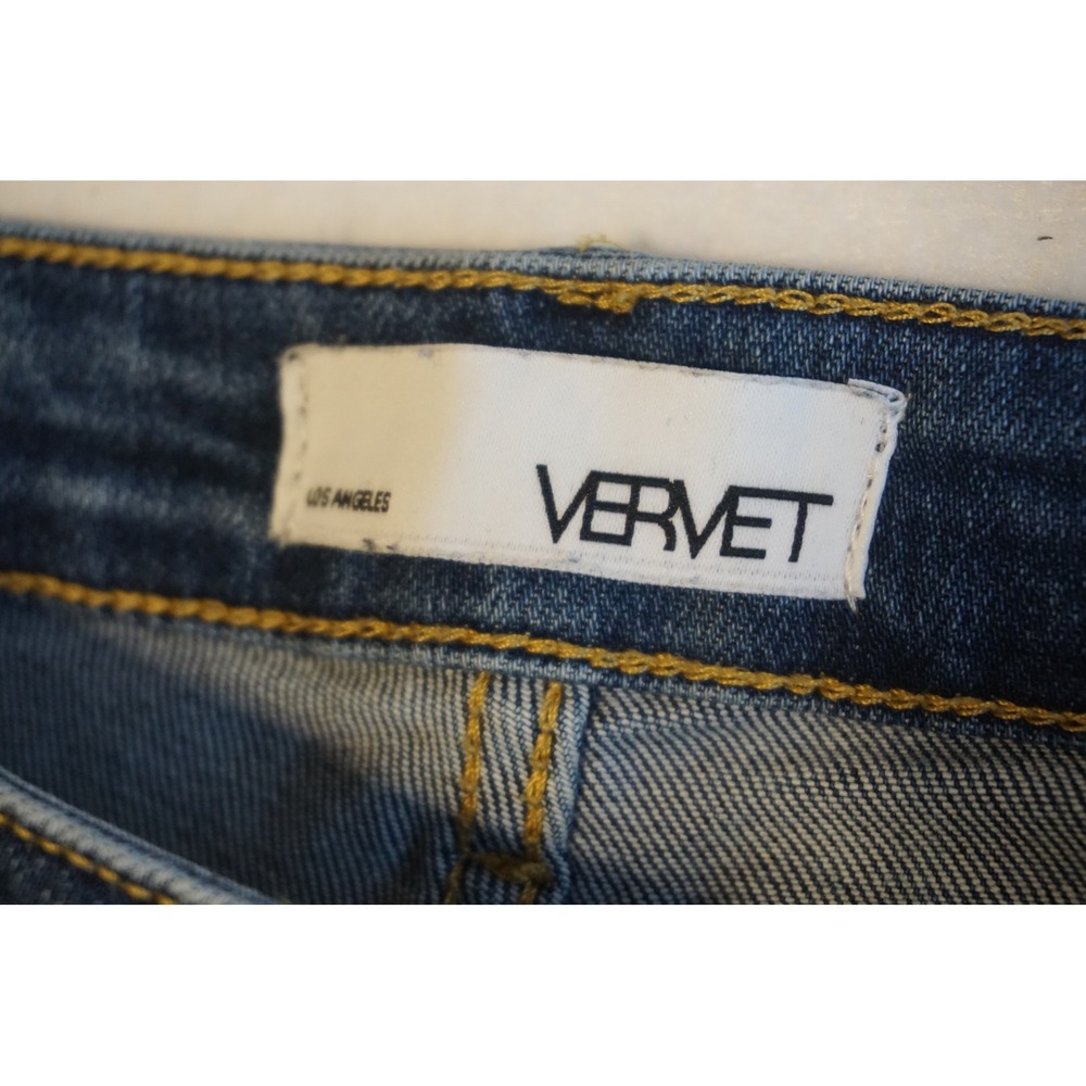 Vervet by Flying Monkey Womens Distressed High Rise Skinny Jeans Blue Size 27 - Picture 3 of 6